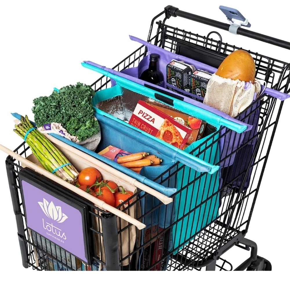 Lotus Trolley Bags - Reusable Shopping Bags- Set of 4